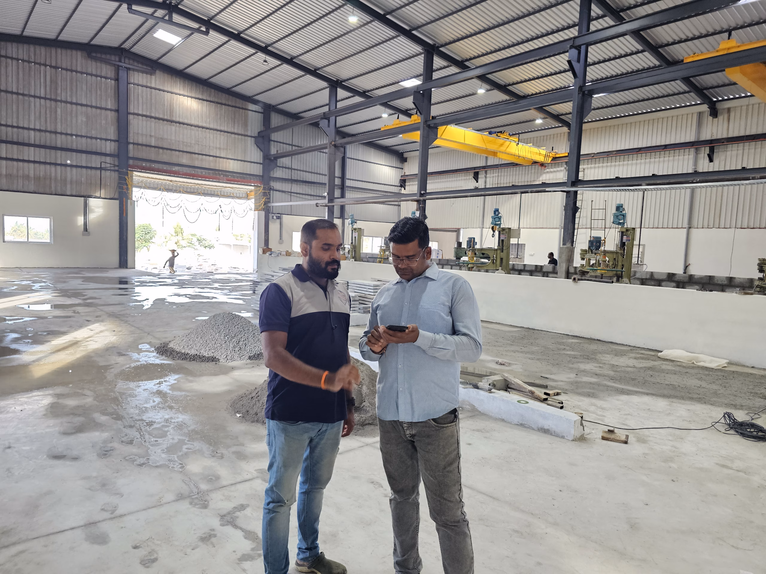 Client reviewing live feed on mobile app