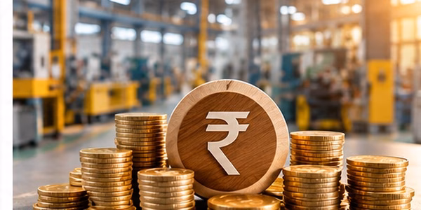 Coins representing the factors that affect factory CCTV cost