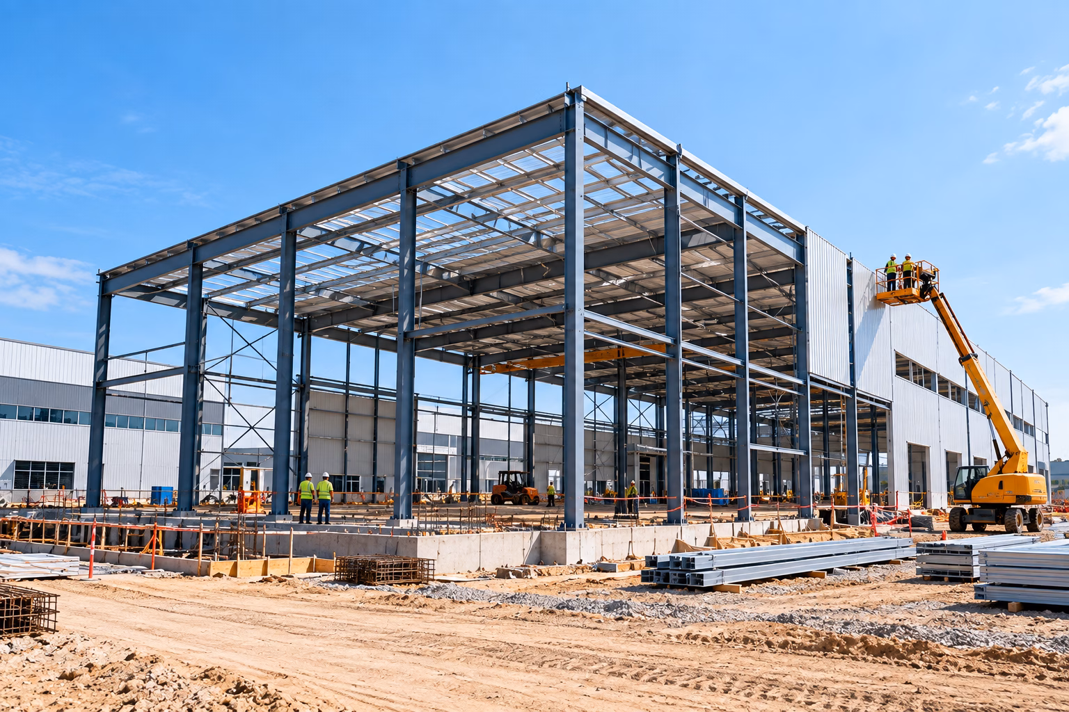 Industrial facility under construction
